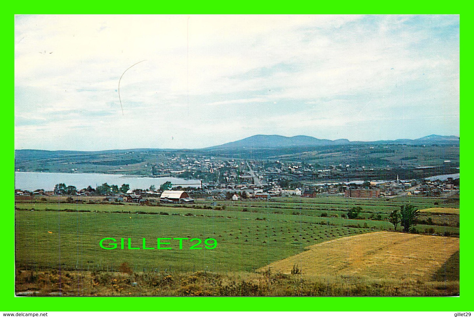 LAC MÉGANTIC, QUÉBEC - VUE D'ENSEMBLE DE LA VILLE ET DU LAC - UNIC - ÉCRITE - PHOTO STUDIO GERARD ENRG - - Autres & Non Classés