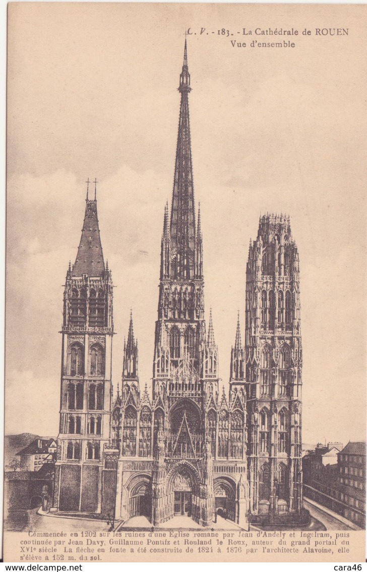 CPA - 183. La Cathédrale De ROUEN Vue D'ensemble - Rouen