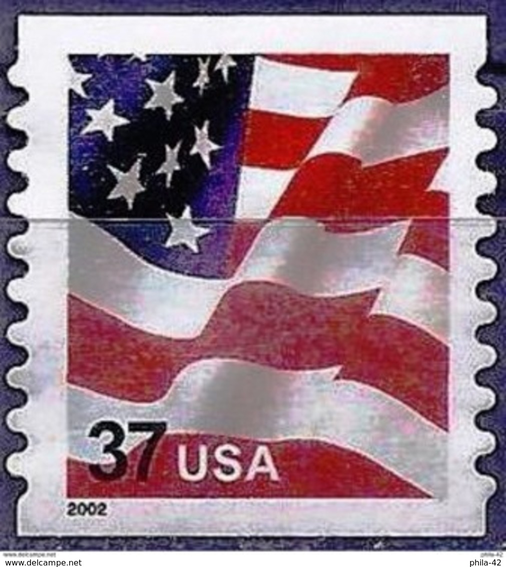 United States 2002 - American Flag ( Mi 3595 IBC - YT 3332c ) Perf. 9¾ - MNG - Neufs