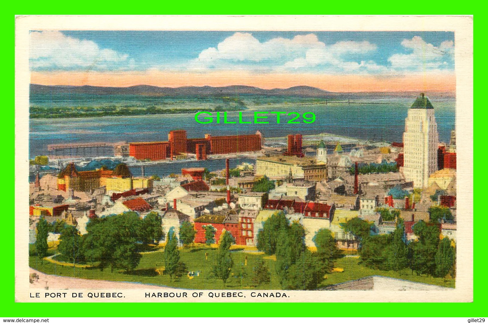 QUÉBEC CITY - LE PORT DE QUÉBEC VUE DES AIR - LIBRAIRIE GARNEAU LTÉE - C. L. C. - - Québec - La Cité