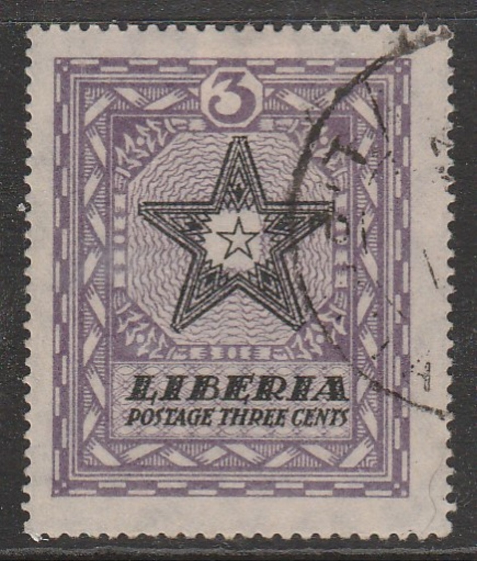 Liberia 1923 Local Motifs 3 C	Violet/bluish Black SW 294 O Used - Liberia