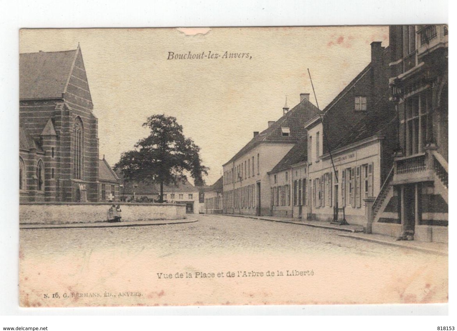 Bouchout-lez-Anvers, Vue De La Place Et De L'Arbre De La Liberté - Boechout