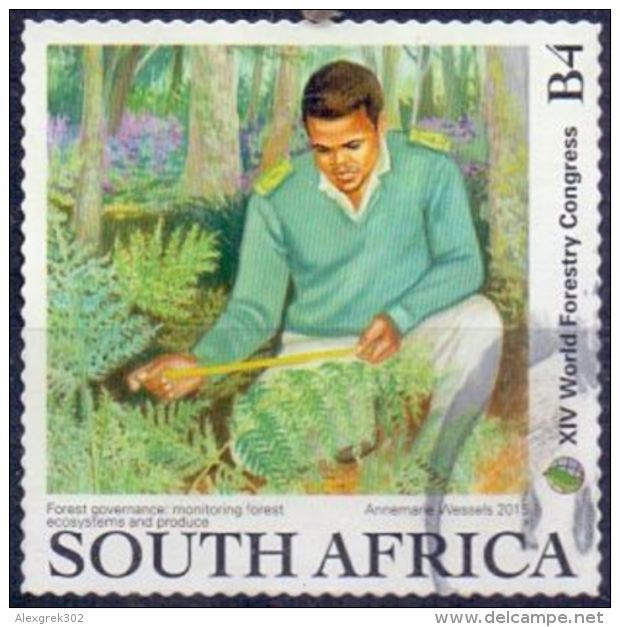 Used South Africa 2015, World Forestry Congress 1V - Oblitérés