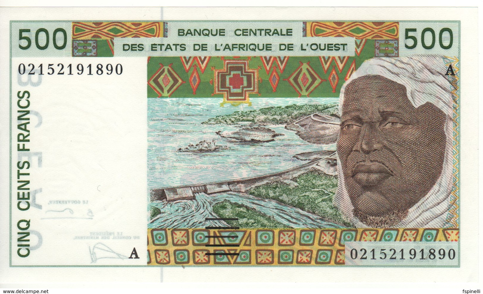 Ivory Coast   500 Francs    P110A.m      2002     Sign.  31 - Costa D'Avorio