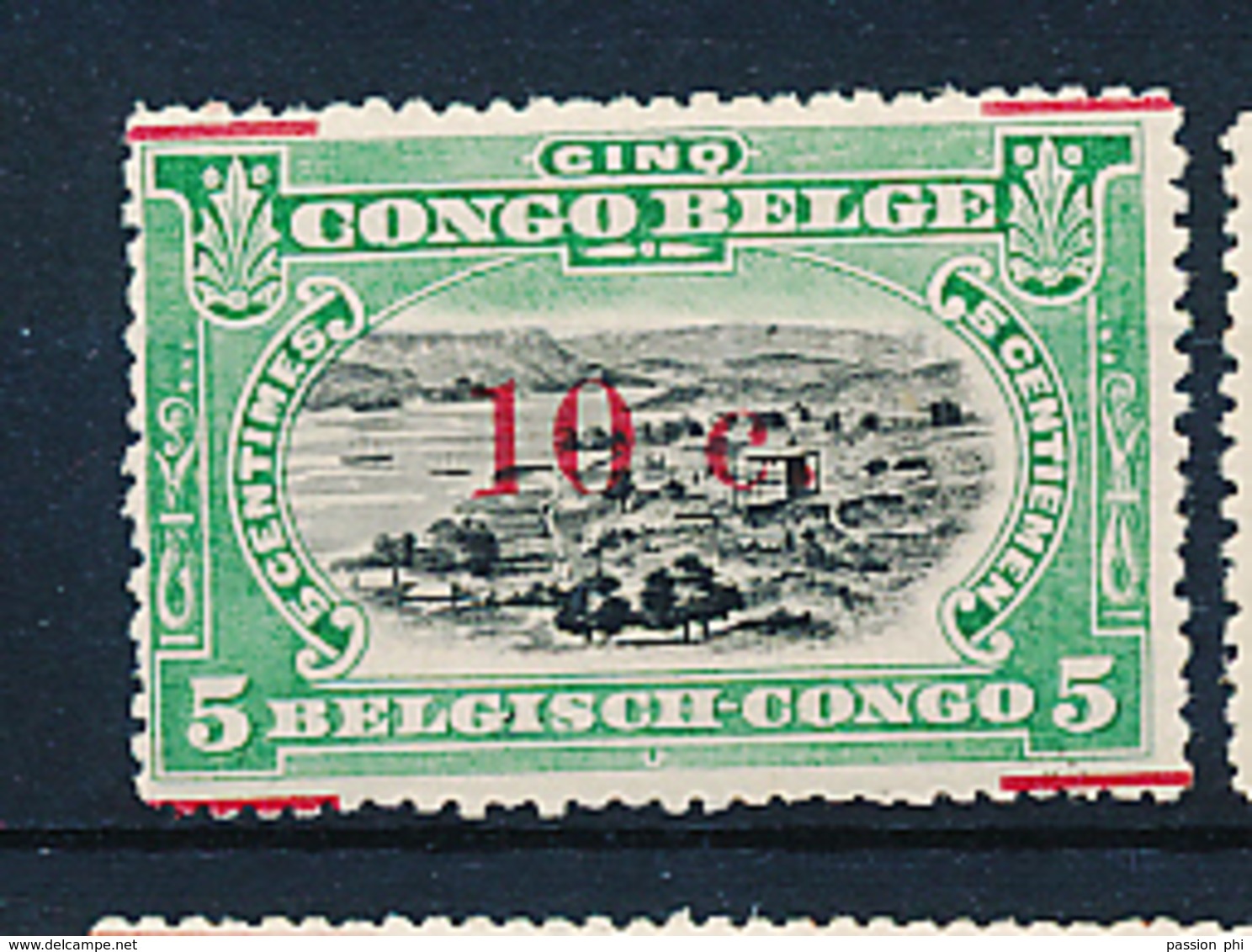 BELGIAN CONGO 1922 ISSUE COB 100 MISPLACED OVERPRINT LH - Ungebraucht