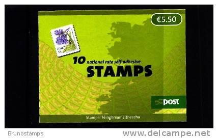 IRELAND/EIRE - 2007  € 5.50  BOOKLET   FLOWERS  SELF-ADHESIVE   MINT NH - Libretti