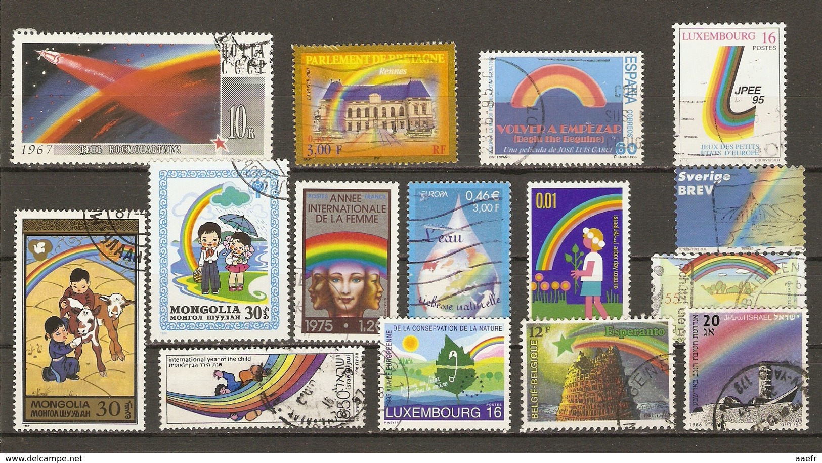 Arc-en-ciel - Rainbow - Petit Lot De 15 Timbres° - Lots & Kiloware (mixtures) - Max. 999 Stamps