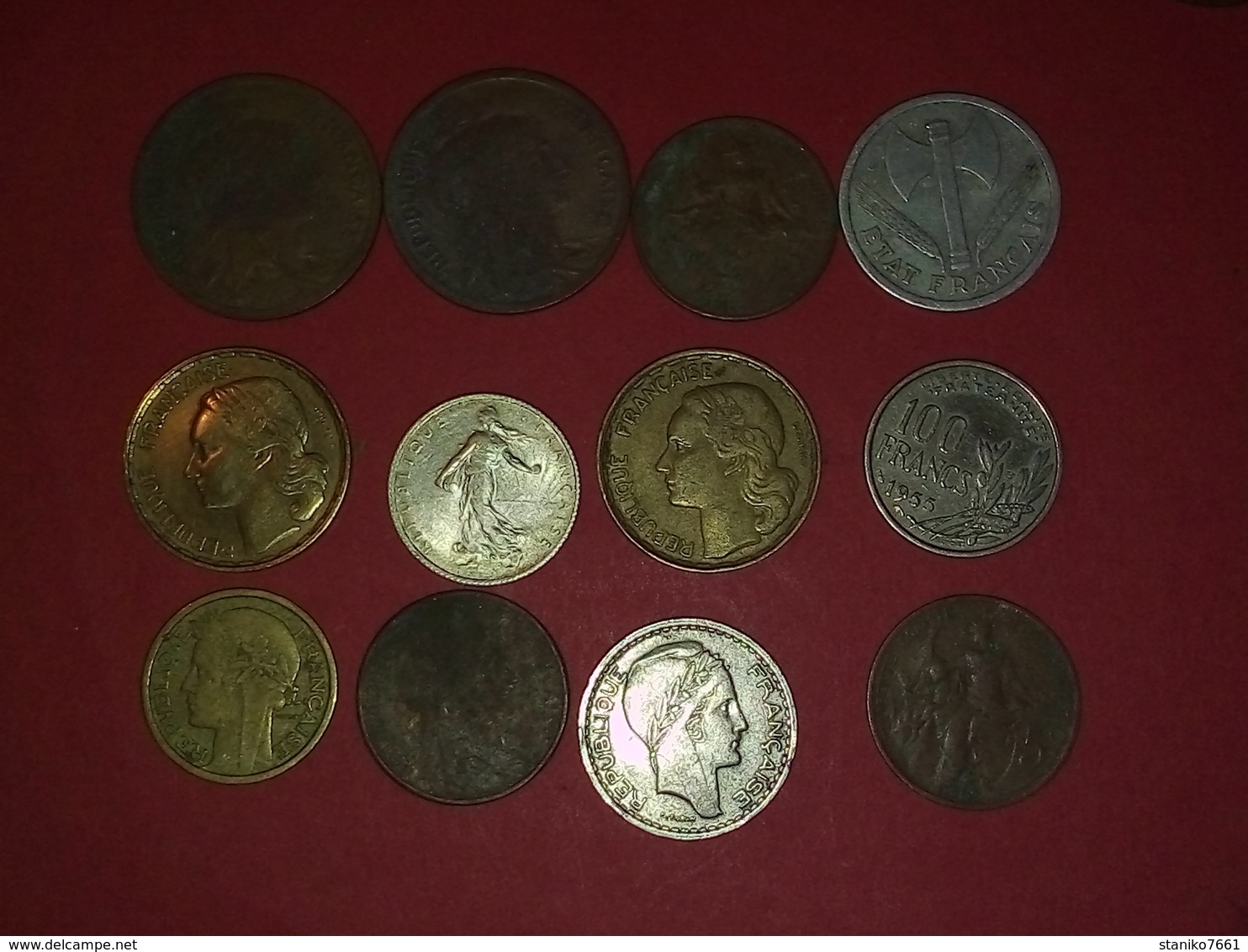 SUPERBE 12 Monnaies Françaises 1 Franc ARGENT 1917 TTB Et Autres Non Nettoyé VOIR PHOTOS - Sonstige & Ohne Zuordnung