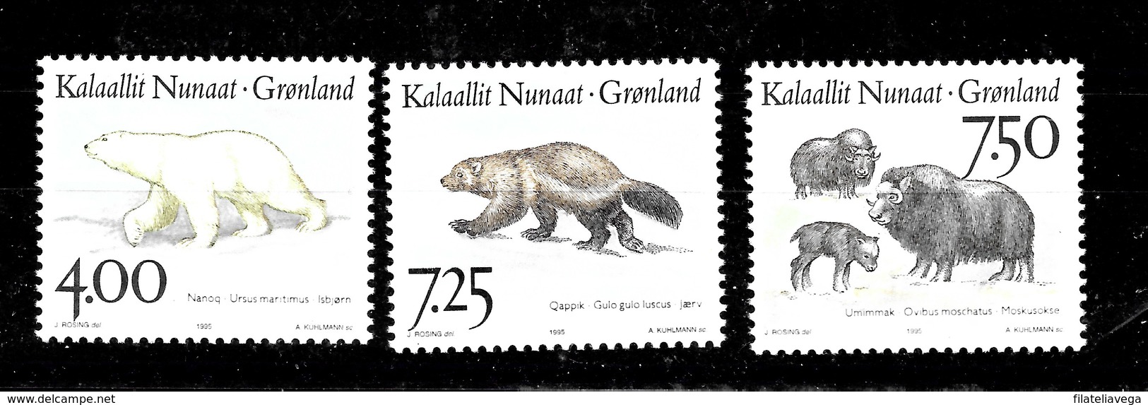 Serie De Groenlandia Nº Yvert 253/55 **  ANIMALES (ANIMALS) - Nuevos