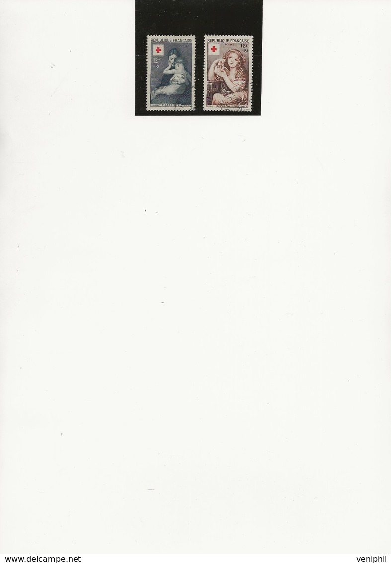 CROIX ROUGE N° 1006 -1007 - OBLITERES  TB -  ANNEE 1954 - COTE : 26 € - Used Stamps