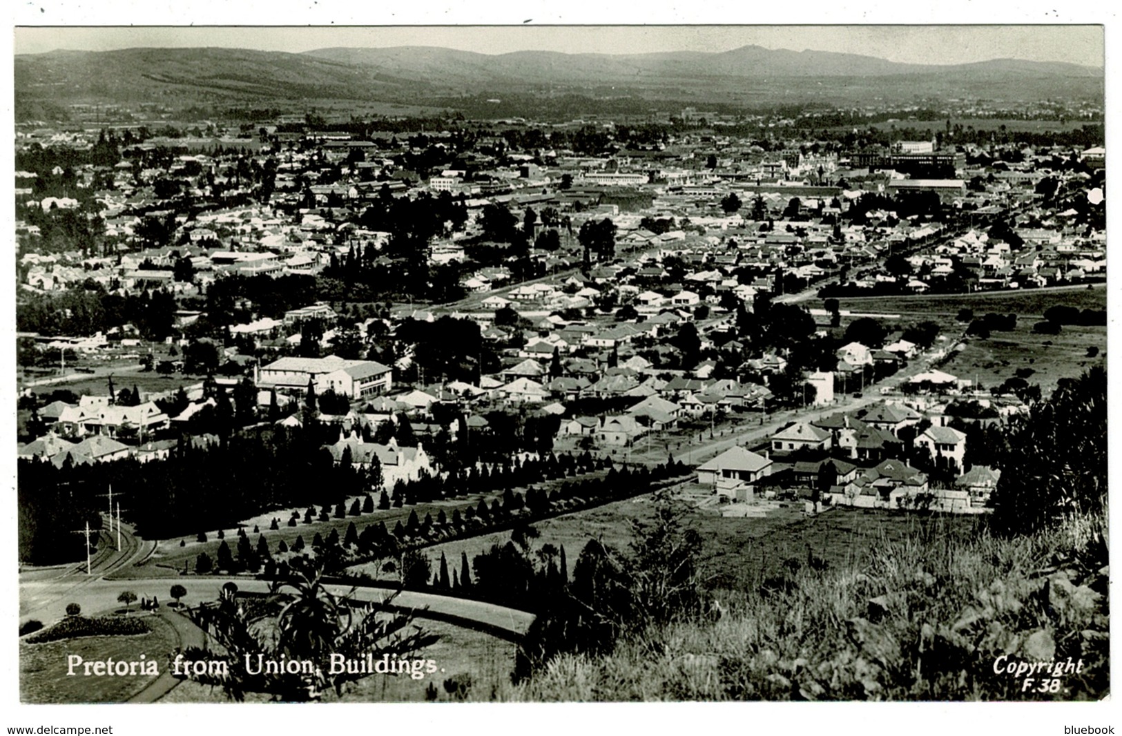 Ref 1257 - Real Photo Postcard - Aerial View Of Pretoria From Union Buildins - South Africa - South Africa