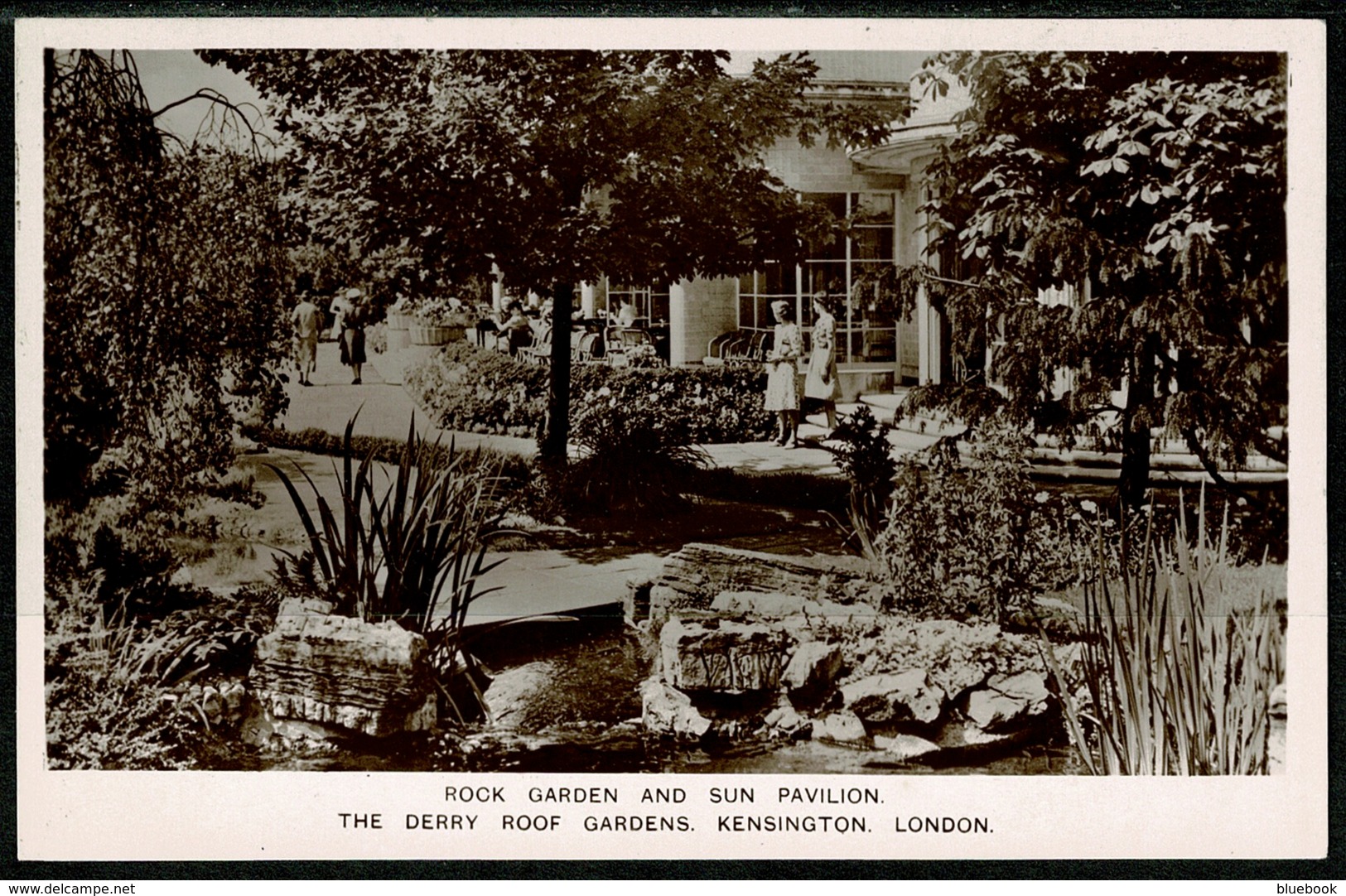 Ref 1257 - Real Photo Postcard - Derry Roof Gardens Kensington London - Rock Gardens & Sun Pavilion - Other & Unclassified