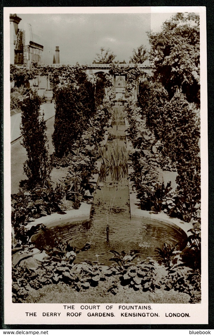 Ref 1257 - Real Photo Postcard - Derry Roof Gardens Kensington London - Court Of Fountains - Other & Unclassified