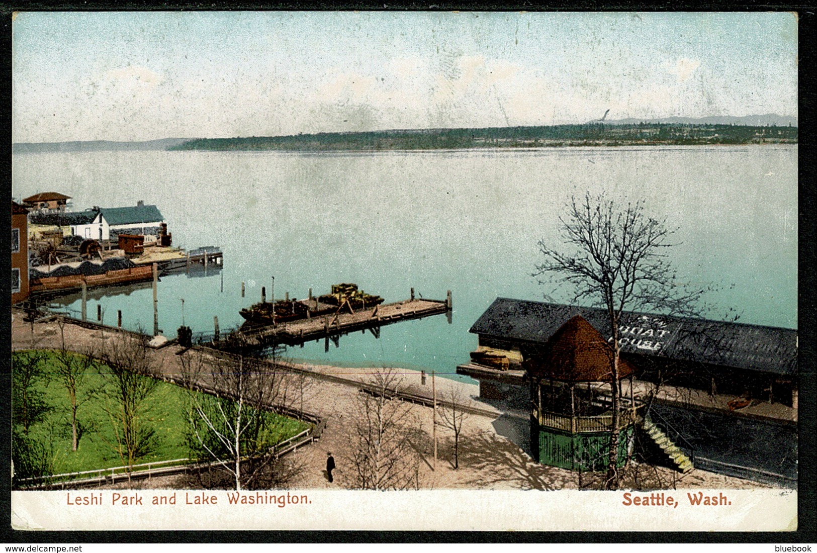 Ref 1257 - Early Postcard - Leshi Park & Lake Washington - Seattle USA - Seattle