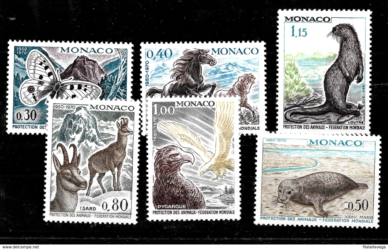 Serie De Mónaco Nº Yvert  809/14 **  FAUNA (ANIMALS) - Nuevos