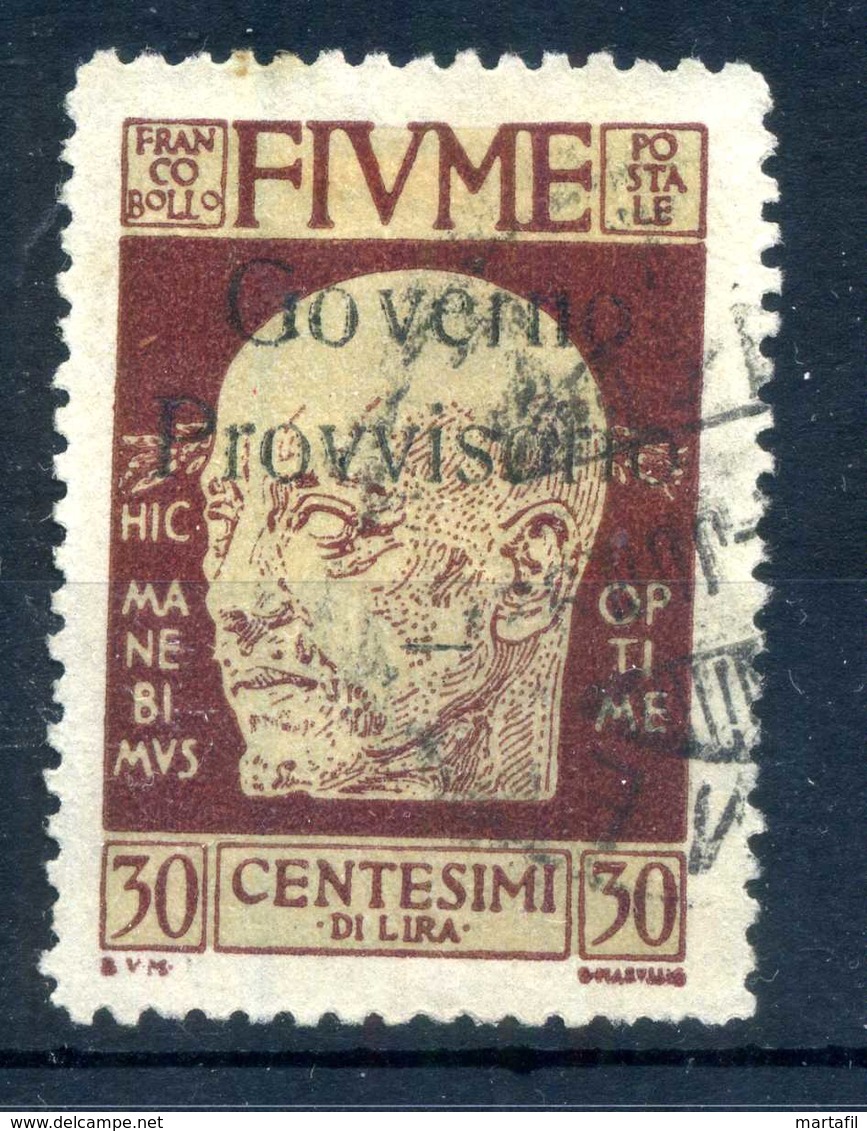 1921 FIUME N.154 USATO - Fiume