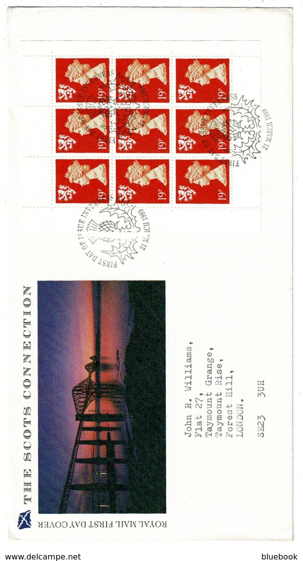 Ref 1257 - 1989 GB FDC First Day Covers - The Scots Connection Prestige Book - 1981-1990 Em. Décimales