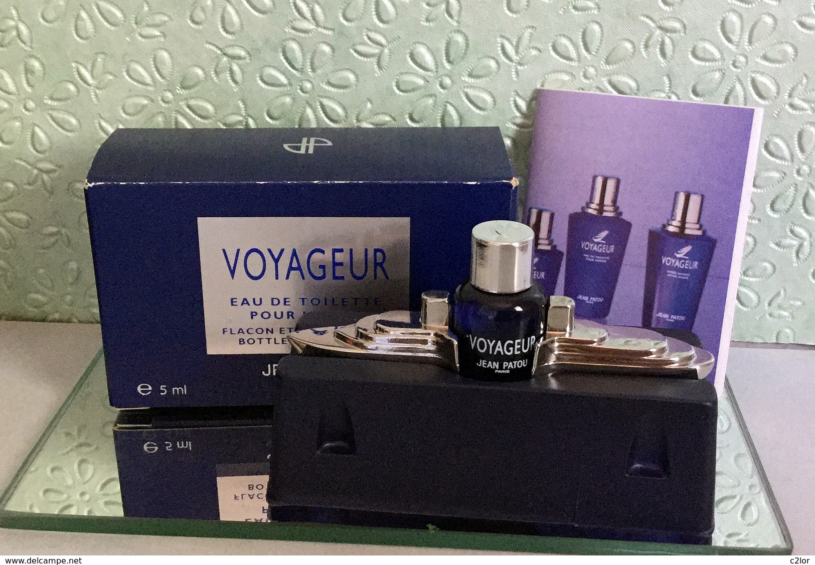 Miniature " VOYAGEUR " De JEAN PATOU  Eau De Toilette  5 Ml Dans Sa Boite Complète (M076) - Miniatures Hommes (avec Boite)