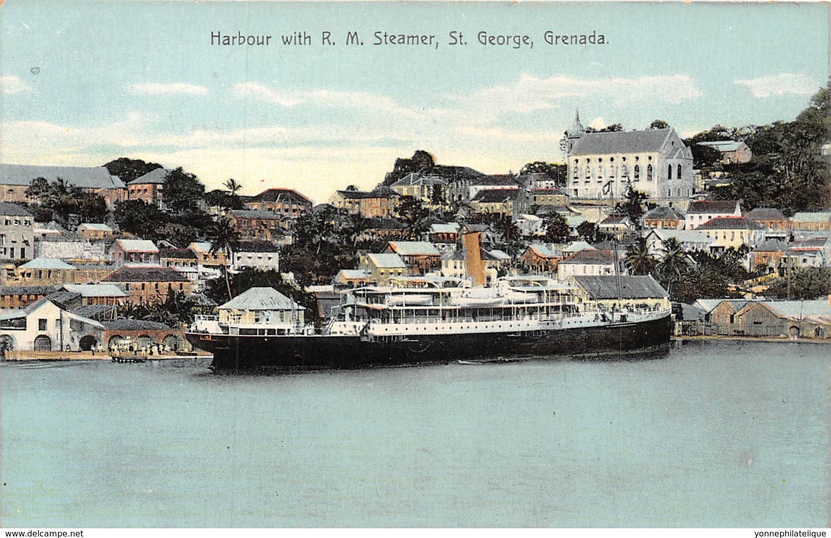 Grenada / 06 - Harbour With R.M Steamer - St George - Grenada