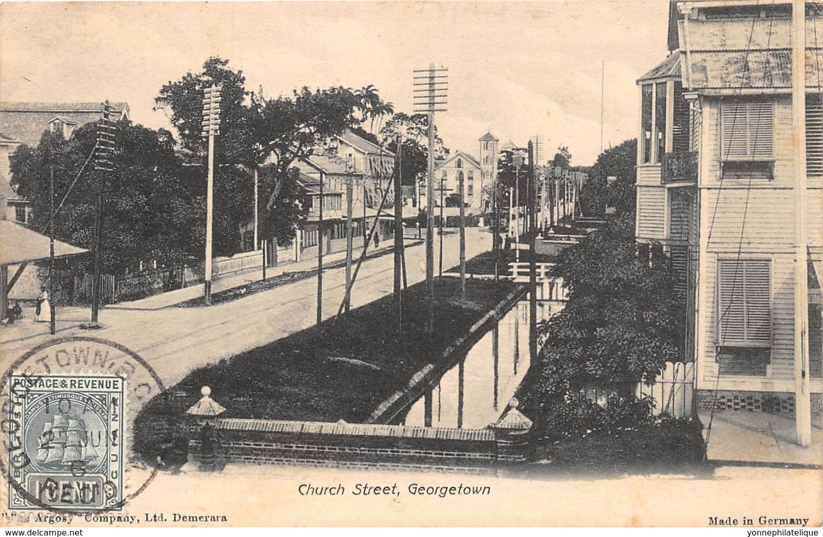 British Guyana / 25 - Church Street - Georgetown - Belle Oblitération - Autres & Non Classés