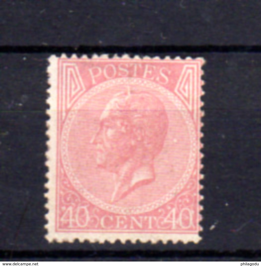 1865-66   Belgique, 40c Léopold 1er, 20 (*) Sans Gomme Cote 690 €, - 1865-1866 Profilo Sinistro