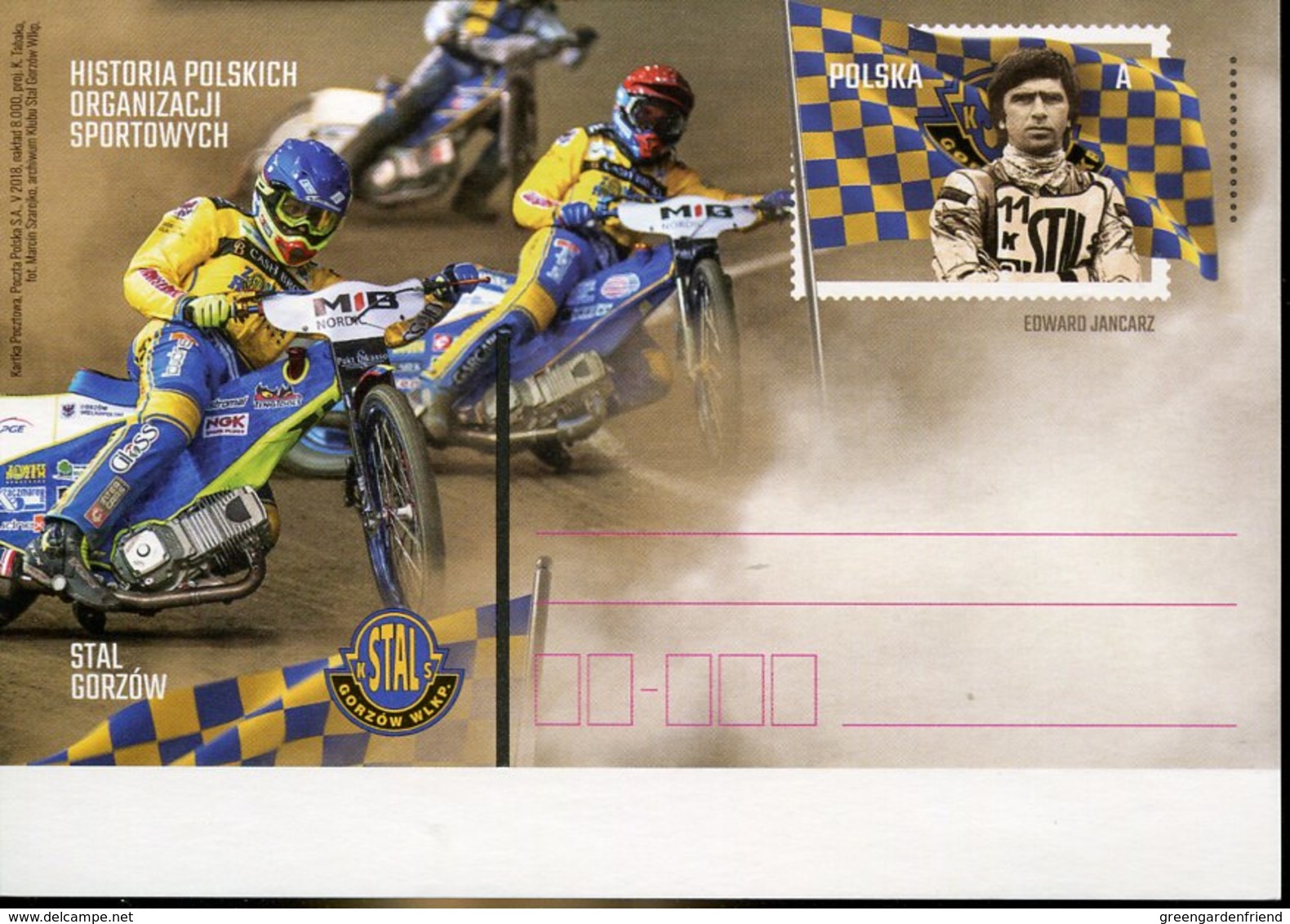 41076   Poland, Stationery Card 2018 Speedway  Motorcycle Cross Races - Moto