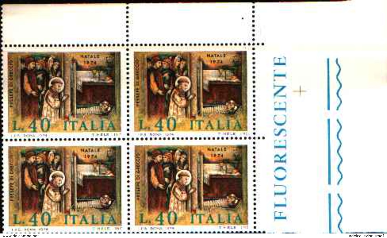 74847) ITALIA-QUARTINA-Natale - 26 Novembre 1974 -MNH** - 1971-80: Mint/hinged