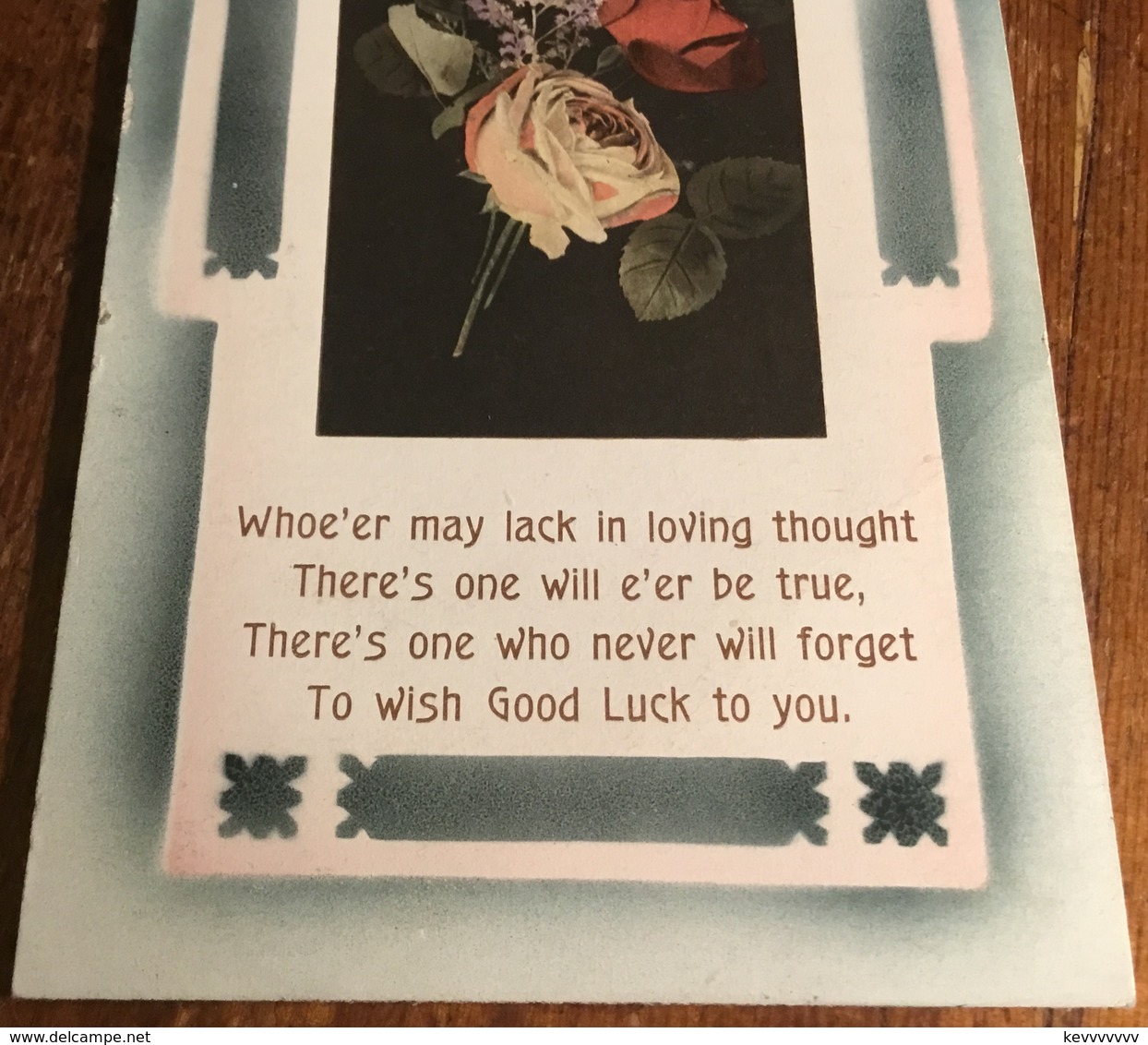 To Wish Good Luck To You ~ Depicting Roses ~ Lonsdale & Bartholomew Ltd., Accrington Postcard - Fleurs