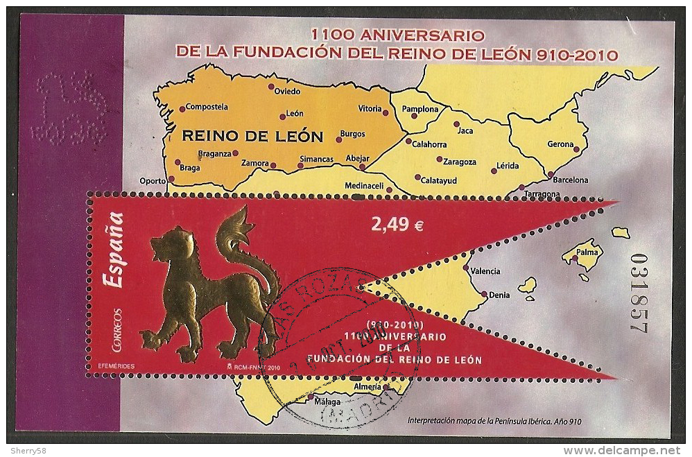 2010-ED. 4563 H.B.-FUNDACIÓN REINO DE LEÓN-USADO - Usados