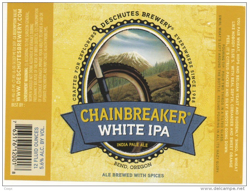 Deschutes - Chainbreaker White IPA (USA) - Bière