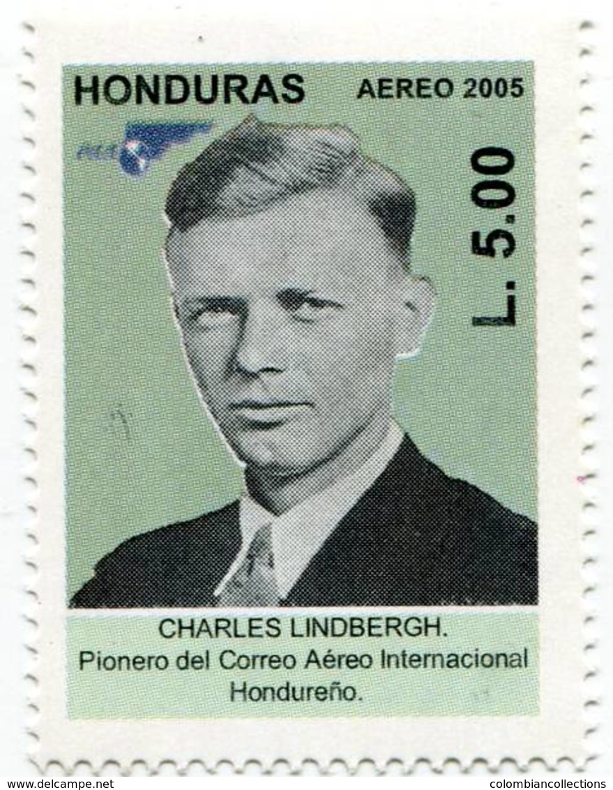 Lote H18, Honduras, 2005, Sello, Stamp, 3 V, Correo, Lindbergh, Wagon, Postal History, Car - Honduras