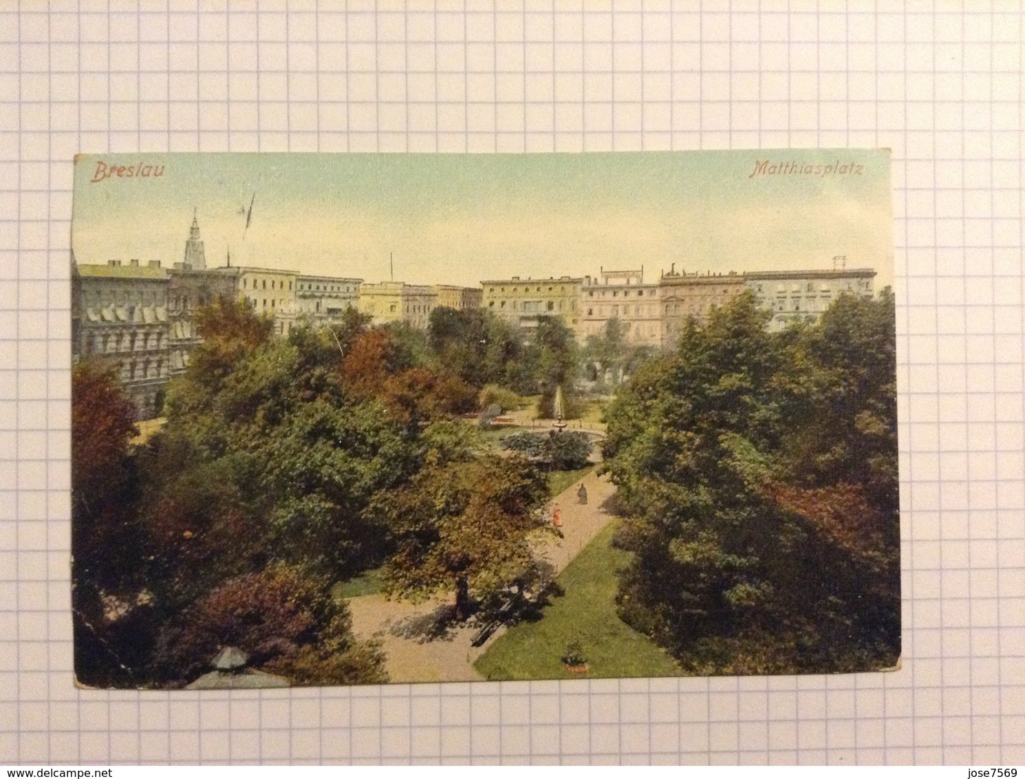 #postkaart, Breslau Nu Polen Matthiasplatz, Gelopen 1906, Zegel Germania 5 Pfennig Nr. 85 I Deutsches Reich - Polen