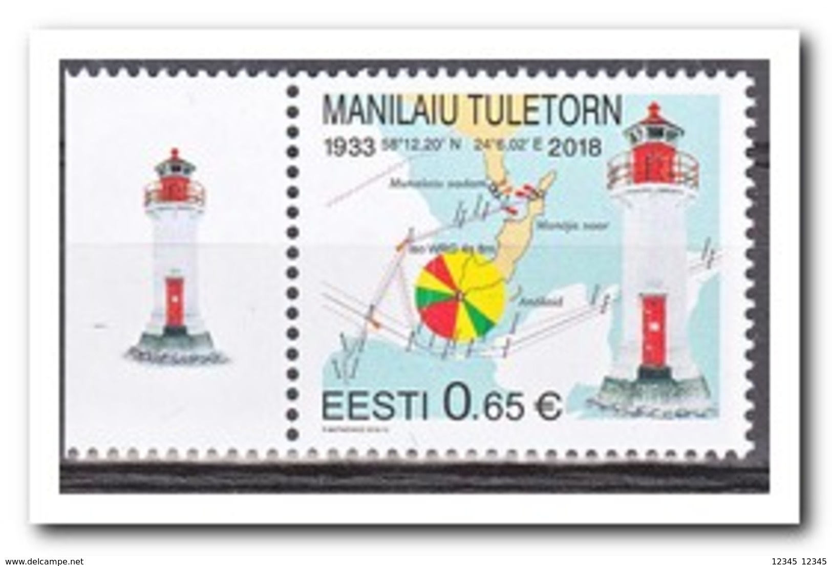 Estland 2018, Postfris MNH, Lighthouses - Curaçao, Nederlandse Antillen, Aruba