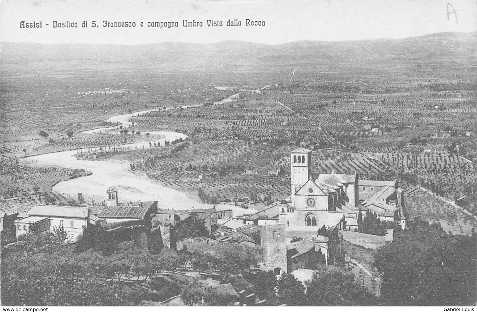 Assisi - Basilica S. Francesco E Campagna Umbra Viste Dalla Rocca -  Non Circulé - Andere & Zonder Classificatie