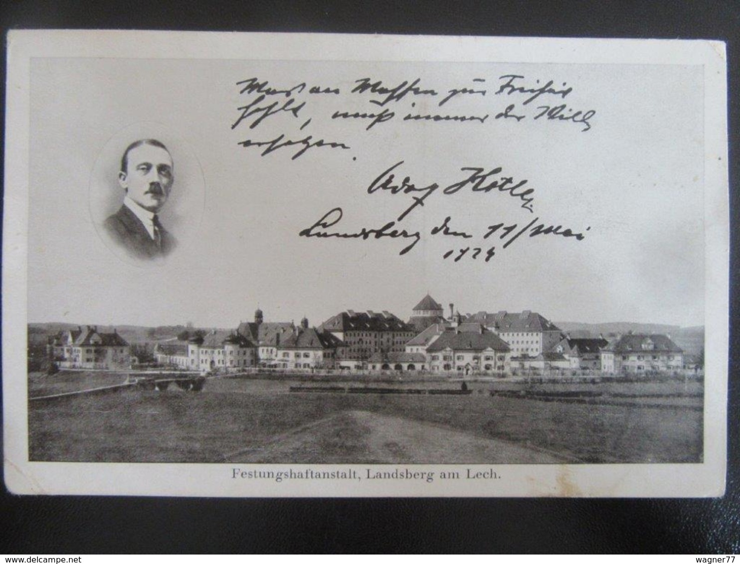 Postkarte Hitler Festung Landsberg 1924 - Hitlerputsch 1923 - Eckknick - Briefe U. Dokumente