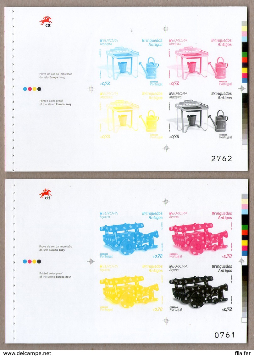 Portugal Azores/Madeira Stamps - Color Proof - Old Toys Europe 2015 - Proofs & Reprints