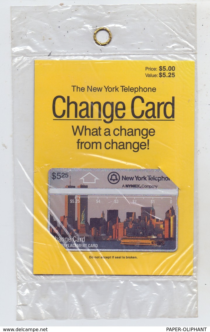 USA - NEW YORK, The New York Telephone Change Card, Original Verpackt, 5,25 $ - [3] Tarjetas Magnéticas