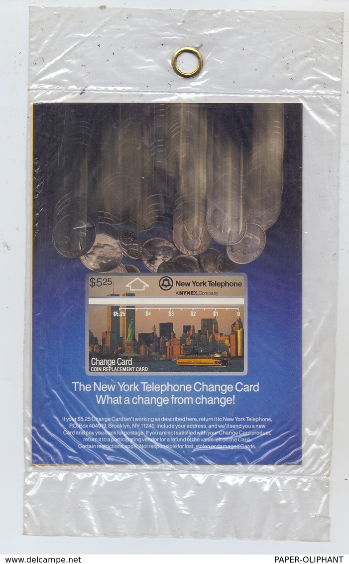 USA - NEW YORK, The New York Telephone Change Card, Original Verpackt, 5,25 $ - [3] Tarjetas Magnéticas