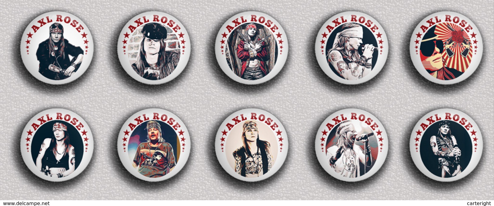 45 X Guns N' Roses BAND - Axl Rose Music Fan ART BADGE BUTTON PIN SET 3 (1inch/25mm Diameter) - Music