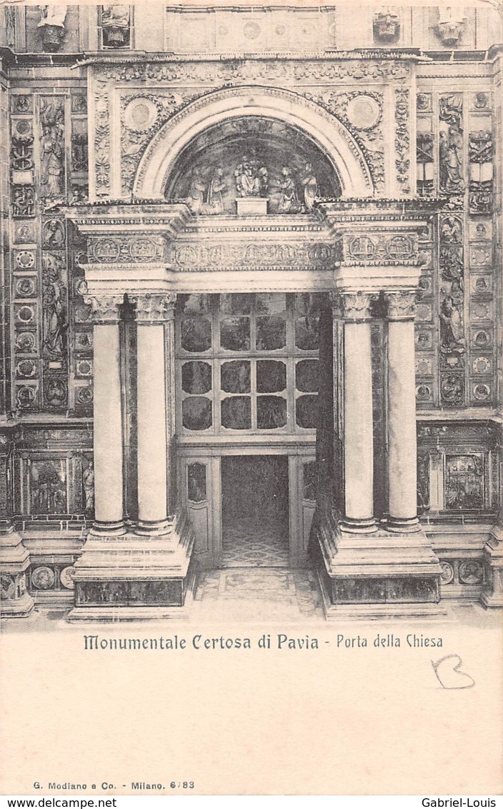 Monumentale Certosa Di Pavia - Porta Della Chiesa - Non Circulé - Pavia