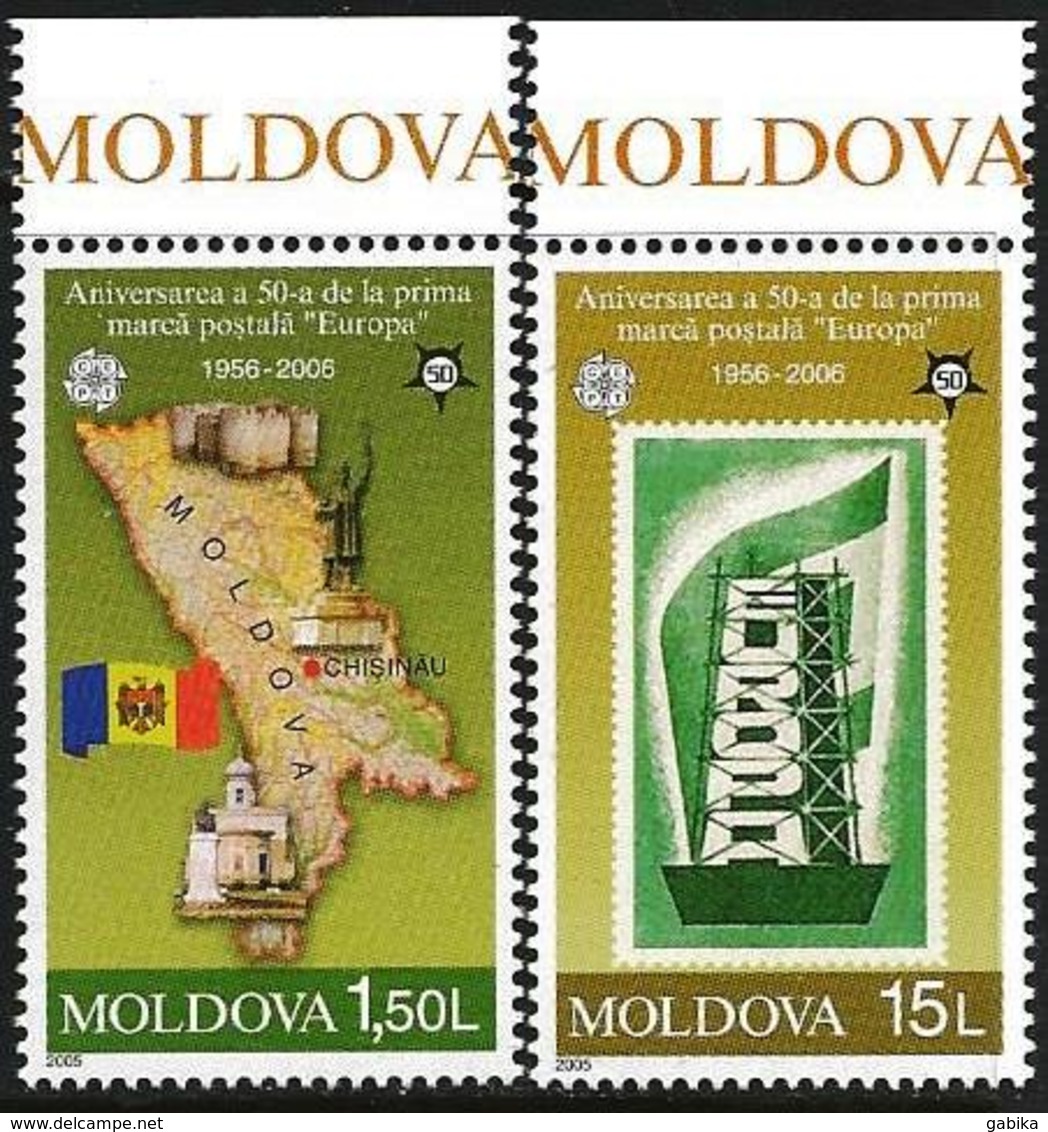 Moldova 2005 Scott 496-497 MNH First Europa Stamps - Moldavia