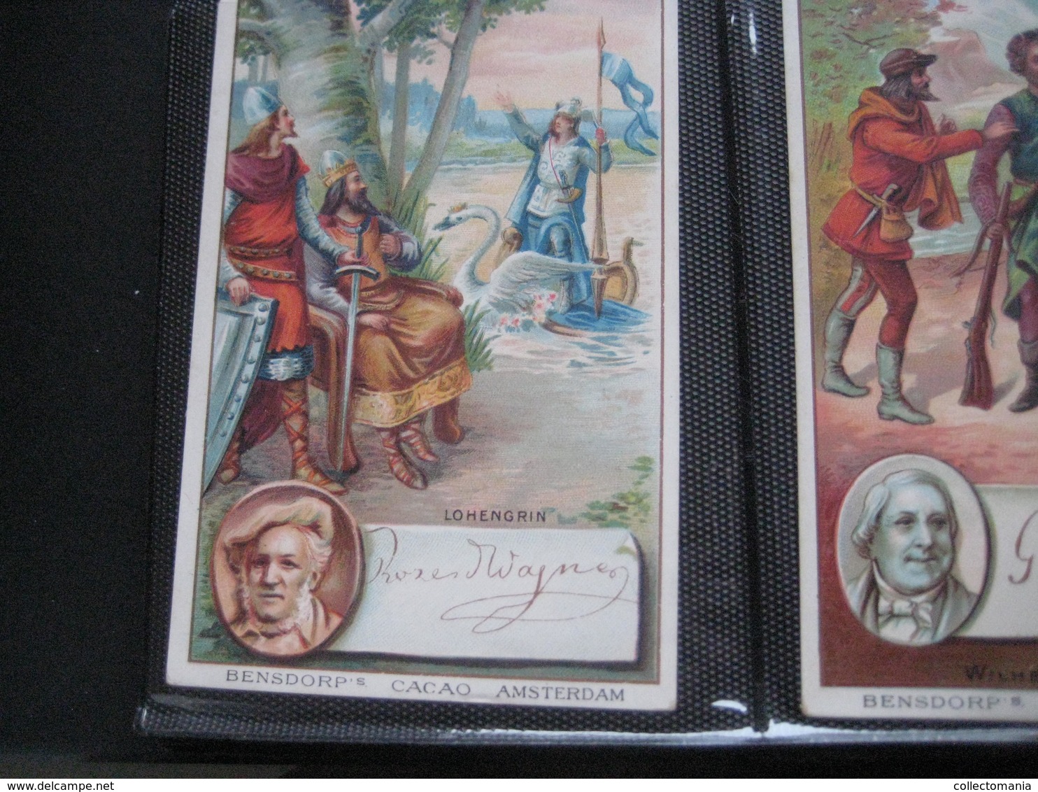 8 cards,  14cm X 9cm  advertising  c1890  CACAO COCOA BENSDORP chocolate, Famous WRITERS, literature VG