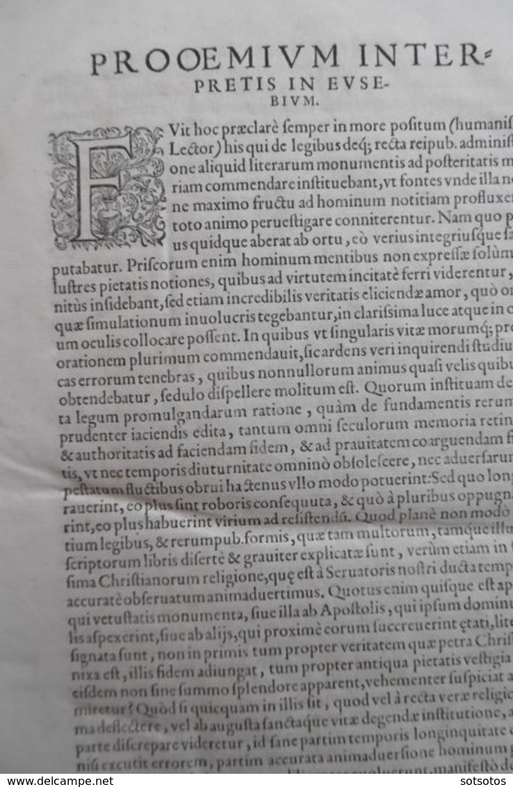 Scrittori Greci - Historiae Ecclesiasticae Scriptores Graeci - 1570 - Tot De 18de Eeuw