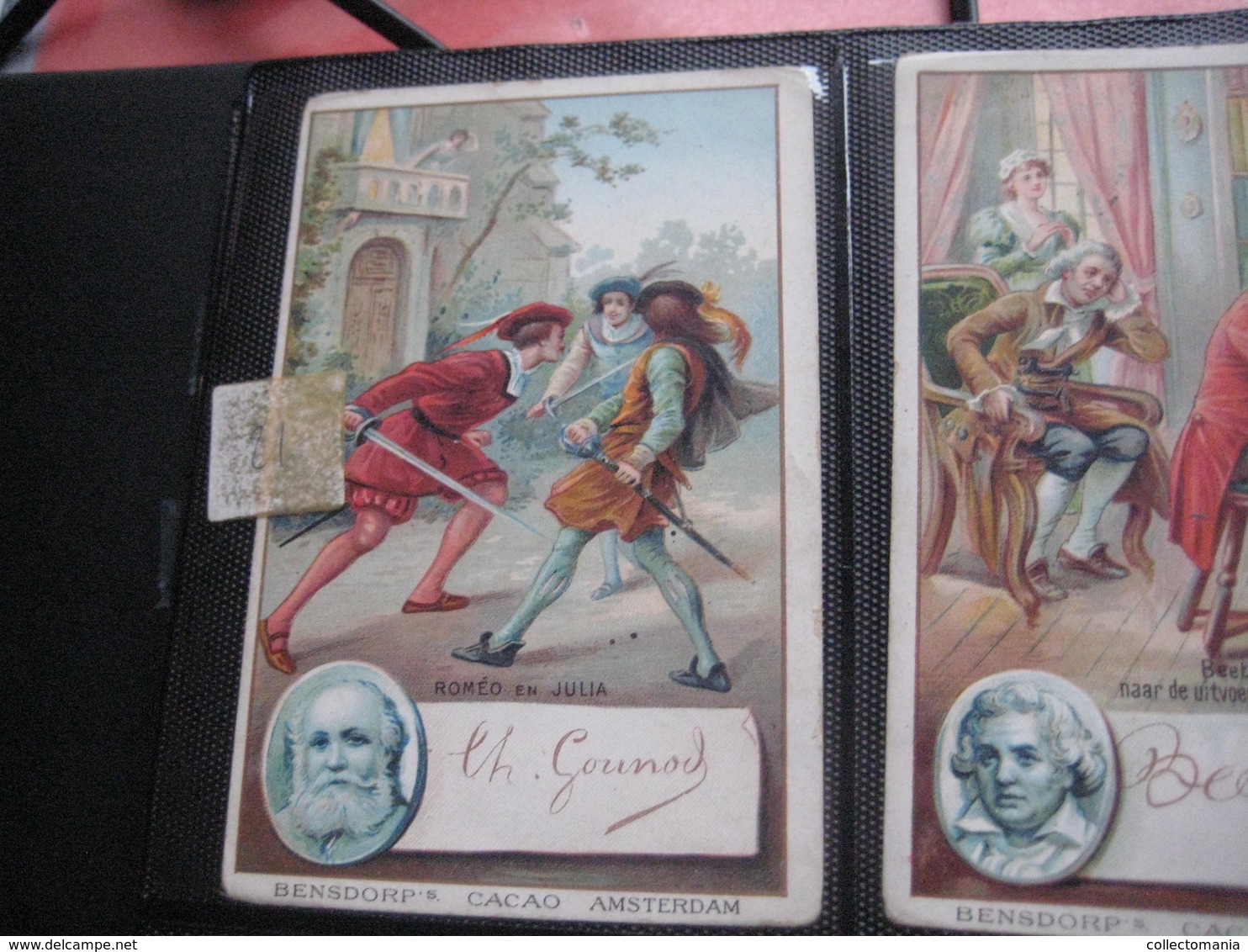8 Cards,  14cm X 9cm  Advertising  C1890  CACAO COCOA BENSDORP Chocolate, Famous WRITERS, Literature VG - Other & Unclassified