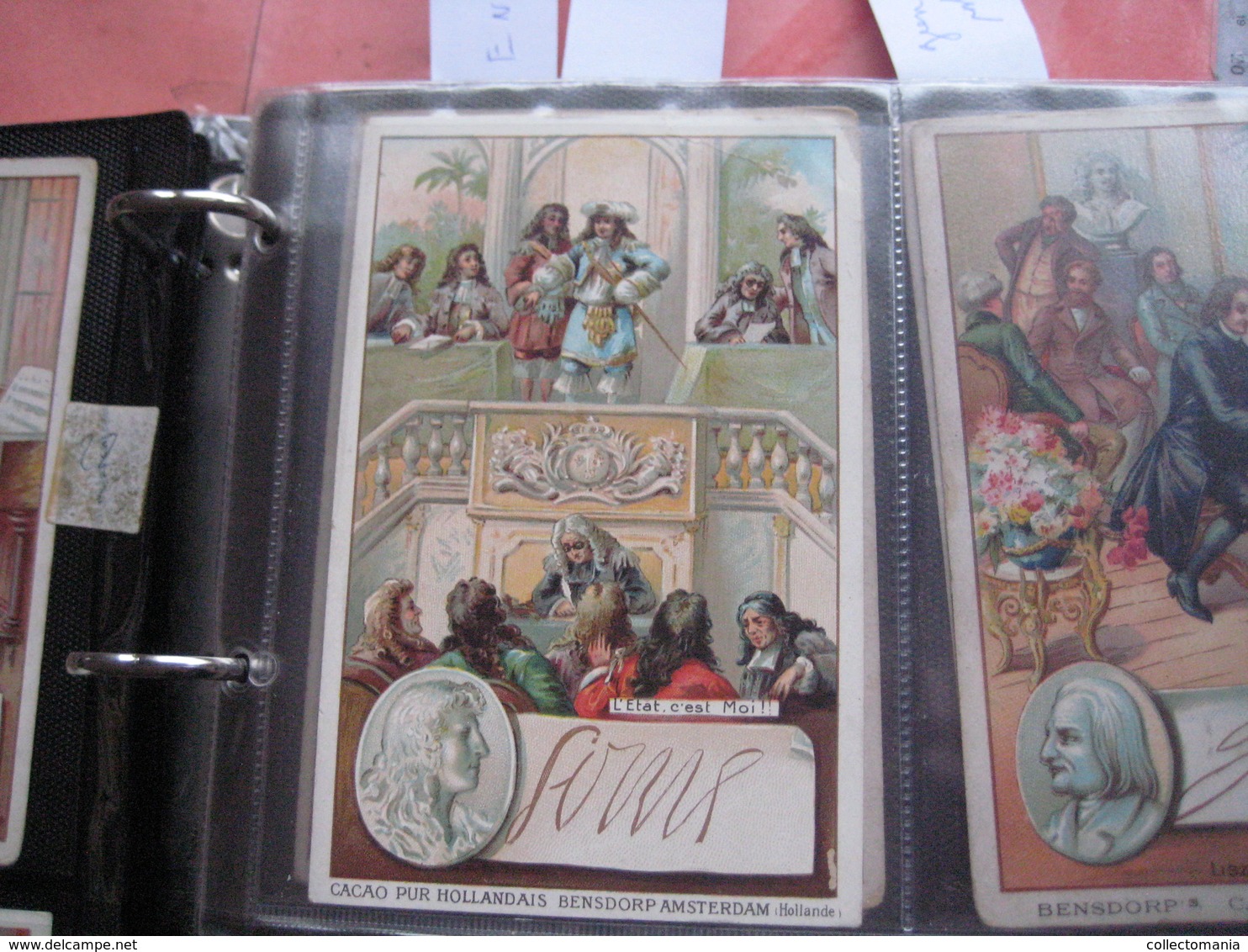 7 Cards,  14cm X 9cm  Advertising  C1890  CACAO COCOA BENSDORP Chocolate, Famous WRITERS, Literature VG - Other & Unclassified