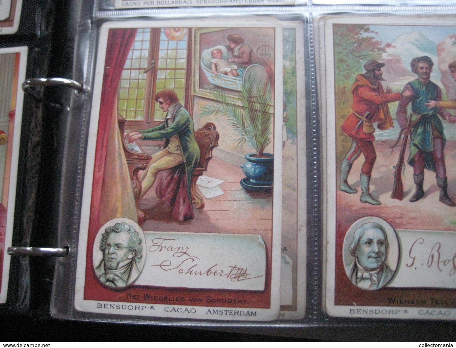 7 Cards,  14cm X 9cm  Advertising  C1890  CACAO COCOA BENSDORP Chocolate, Famous WRITERS, Literature VG - Other & Unclassified