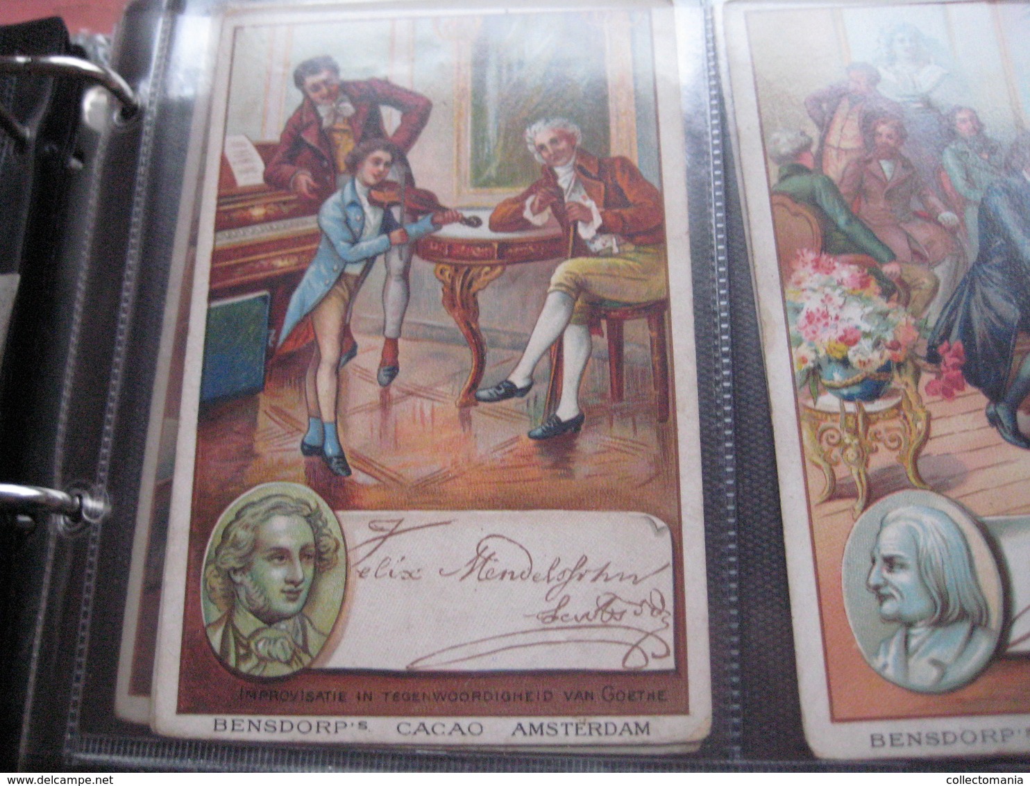 7 Cards,  14cm X 9cm  Advertising  C1890  CACAO COCOA BENSDORP Chocolate, Famous WRITERS, Literature VG - Other & Unclassified