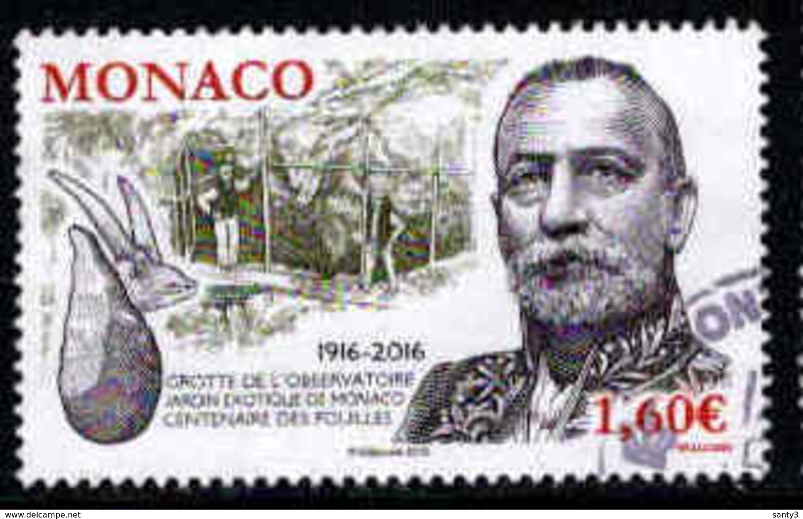 Monaco, Yv 3045   Année 2016, Oblitéré, Haute Valeur - Used Stamps