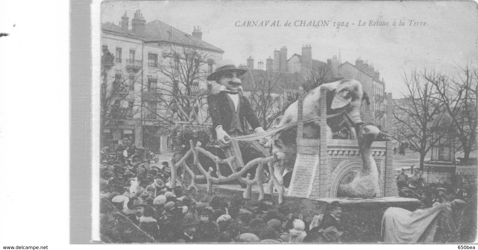 Chalon Sur Saône.Carnaval 1924.Le Retour à La Terre - Chalon Sur Saone