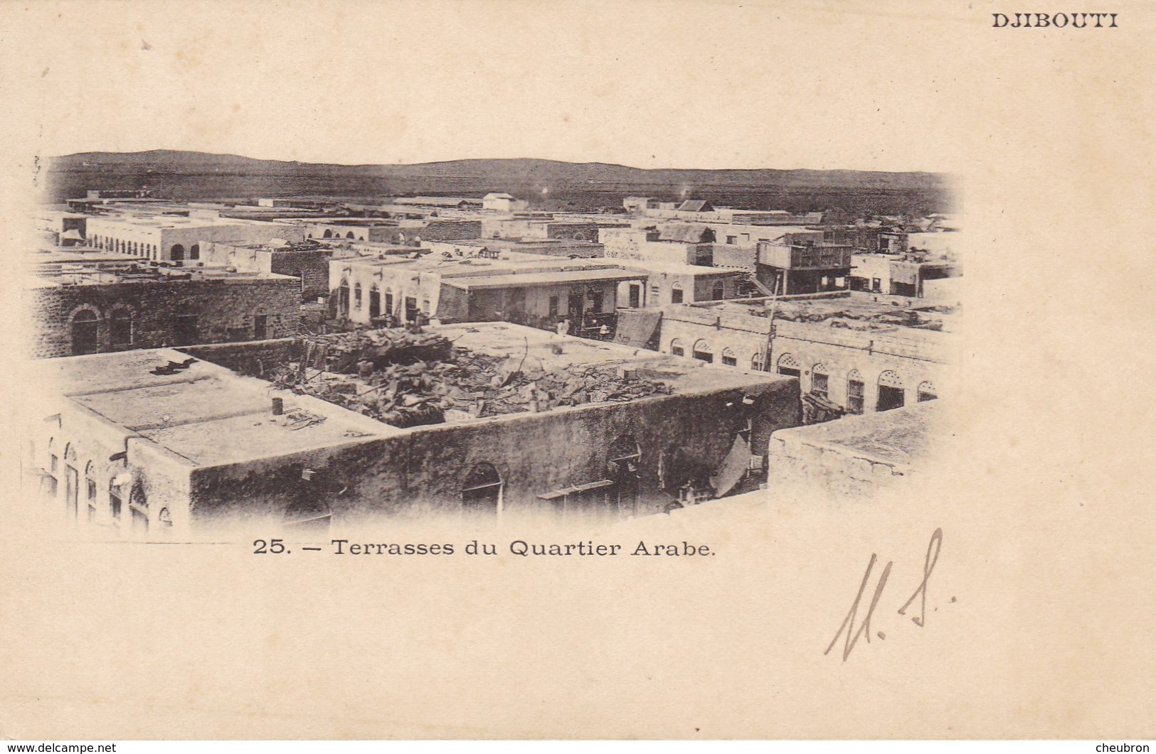 SOMALIE . DJIBOUTI  CPA. TERRASSES DU QUARTIER ARABE - Somalie